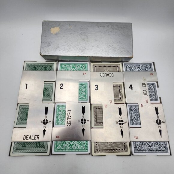JR Official Set Of 1-4 Aluminum Bridge Boards With Playing Cards In Original Box - Picture 1 of 2